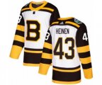 Adidas Boston Bruins #43 Danton Heinen Authentic White 2019 Winter Classic NHL Jersey