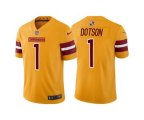 Washington Commanders #1 Jahan Dotson Gold Vapor Untouchable Stitched Football Jersey