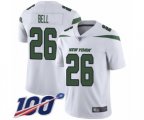 New York Jets #26 Le'Veon Bell White Vapor Untouchable Limited Player 100th Season NFL Jersey