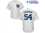 New York Yankees #54 Aroldis Chapman Replica White Home MLB Jersey