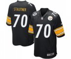 Pittsburgh Steelers #70 Ernie Stautner Game Black Team Color Football Jersey