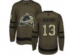 Colorado Avalanche #13 Alexander Kerfoot Green Salute to Service Stitched NHL Jersey