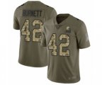 Cleveland Browns #42 Morgan Burnett Limited Olive Camo 2017 Salute to Service Football Jersey