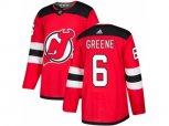 New Jersey Devils #6 Andy Greene Red Home Authentic Stitched NHL Jersey