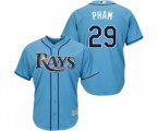 Tampa Bay Rays #29 Tommy Pham Replica Light Blue Alternate 2 Cool Base Baseball Jersey