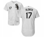 Chicago White Sox #17 Yonder Alonso White Home Flex Base Authentic Collection Baseball Jersey