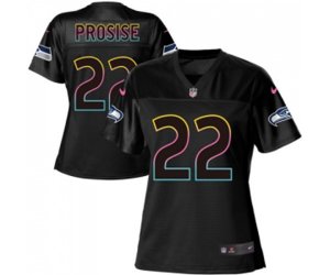 Women Seattle Seahawks #22 C. J. Prosise Game Black Team Color Football Jersey