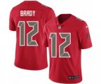 Tampa Bay Buccaneers #12 Tom Brady Limited Red Rush Vapor Untouchable Football Jersey