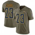 Los Angeles Chargers #23 Dexter McCoil Limited Olive 2017 Salute to Service NFL Jersey