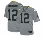 Green Bay Packers #12 Aaron Rodgers Elite Lights Out Grey Football Jersey