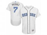 Boston Red Sox #7 Christian Vazquez Authentic White Flex Base MLB Jersey