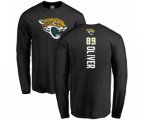 Jacksonville Jaguars #89 Josh Oliver Black Backer Long Sleeve T-Shirt