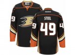 Reebok Anaheim Ducks #49 Sam Steel Authentic Black Home NHL Jersey