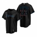 Nike Miami Marlins #22 Sandy Alcantara Black Alternate Stitched Baseball Jersey