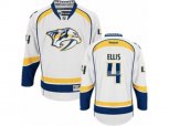 Nashville Predators #4 Ryan Ellis Authentic White Away NHL Jersey