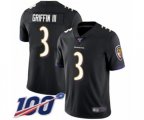 Baltimore Ravens #3 Robert Griffin III Black Alternate Vapor Untouchable Limited Player 100th Season Football Jersey