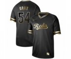 Cincinnati Reds #54 Sonny Gray Authentic Black Gold Fashion Baseball Jersey