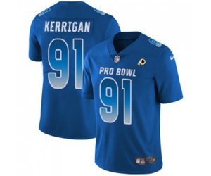 Washington Redskins #91 Ryan Kerrigan Limited Royal Blue NFC 2019 Pro Bowl Football Jersey