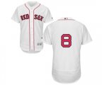 Boston Red Sox #8 Carl Yastrzemski White Home Flex Base Authentic Collection Baseball Jersey