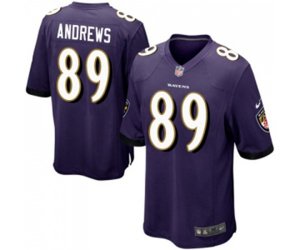 Baltimore Ravens #89 Mark Andrews Game Purple Team Color Football Jersey