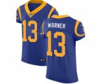 Los Angeles Rams #13 Kurt Warner Royal Blue Alternate Vapor Untouchable Elite Player Football Jersey