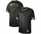 Houston Astros #5 Jeff Bagwell Authentic Black Gold Fashion Baseball Jersey