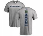Seattle Seahawks #30 Bradley McDougald Ash Backer T-Shirt