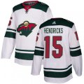 Minnesota Wild #15 Matt Hendricks Authentic White Away NHL Jersey