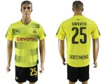 2017-18 Dortmund 25 SOKRATIS Home Soccer Jersey