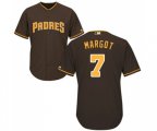 San Diego Padres #7 Manuel Margot Replica Brown Alternate Cool Base MLB Jersey