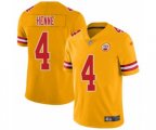 Kansas City Chiefs #4 Chad Henne Limited Gold Inverted Legend Football Jersey