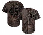 San Francisco Giants #45 Derek Holland Authentic Camo Realtree Collection Flex Base Baseball Jersey