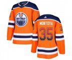 Edmonton Oilers #35 Al Montoya Authentic Orange Drift Fashion NHL Jersey