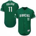 Arizona Diamondbacks #11 A. J. Pollock Green Celtic Flexbase Authentic Collection MLB Jersey