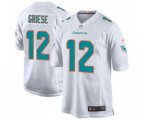 Miami Dolphins #12 Bob Griese Game White Football Jersey