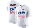 2016 US Flag Fashion Alabama Crimson Tide O.J Howard #88 College Football Limited Jersey - White