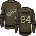 Detroit Red Wings #24 Bob Probert Premier Green Salute to Service NHL Jersey