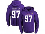 Minnesota Vikings #97 Everson Griffen Purple Name & Number Pullover NFL Hoodie