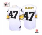 Pittsburgh Steelers #47 Mel Blount White Authentic Throwback Football Jersey