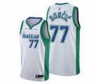 Dallas Mavericks #77 Luka Doncic 75th Anniversary City Edition White Stitched Basketball Jersey