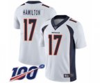 Denver Broncos #17 DaeSean Hamilton White Vapor Untouchable Limited Player 100th Season Football Jersey