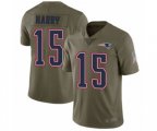 New England Patriots #15 N'Keal Harry Limited Olive 2017 Salute to Service Football Jersey