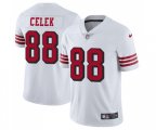 San Francisco 49ers #88 Garrett Celek Limited White Rush Vapor Untouchable Football Jersey