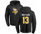 Minnesota Vikings #13 Josh Doctson Black Name & Number Logo Pullover Hoodie