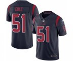 Houston Texans #51 Dylan Cole Limited Navy Blue Rush Vapor Untouchable Football Jersey