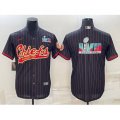 Kansas City Chiefs Black With Super Bowl LVII Big Logo Cool Base Stitched Baseball Jerseys