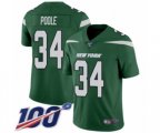New York Jets #34 Brian Poole Green Team Color Vapor Untouchable Limited Player 100th Season Football Jersey