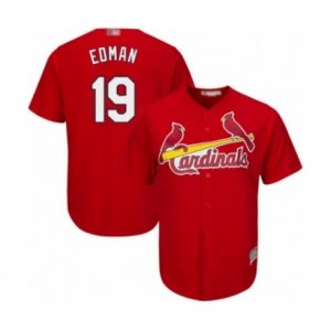 St. Louis Cardinals #19 Tommy Edman Authentic Red Alternate Cool Base Baseball Player Jersey