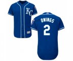 Kansas City Royals #2 Chris Owings Royal Blue Alternate Flex Base Authentic Collection Baseball Jersey