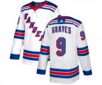 Reebok New York Rangers #9 Adam Graves Authentic White Away NHL Jersey